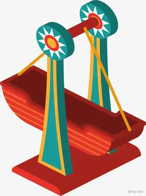 惊险刺激的海盗船png素材透明免抠图片其他元素