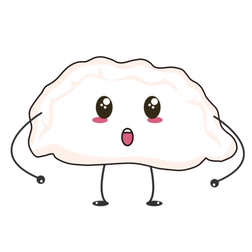 立冬白色卡通手绘水饺饺子