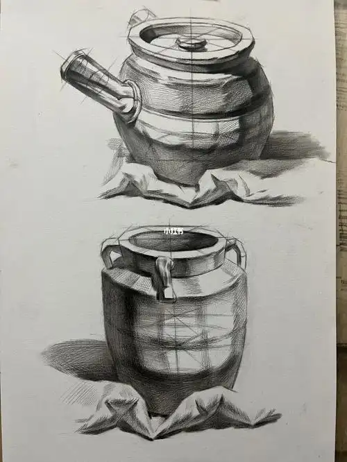 素描陶罐结构图
