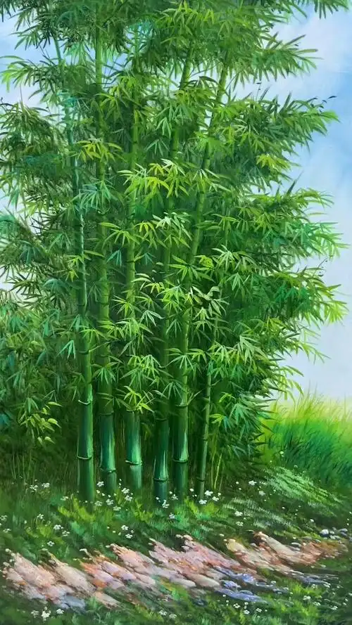 【名家推荐】蒋国虎油画作品《竹报平安.节节高升》