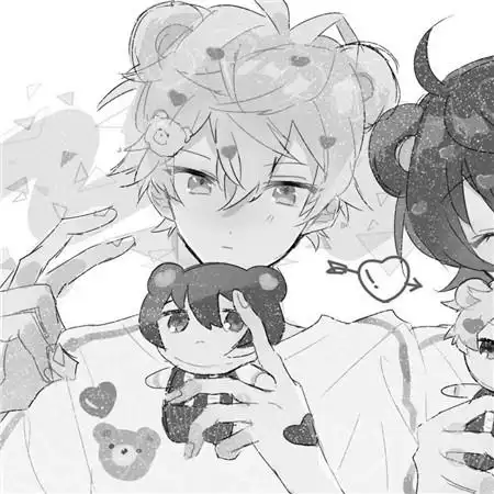 黑白兄弟头像一左一右动漫图片_基友男生头像_头像屋