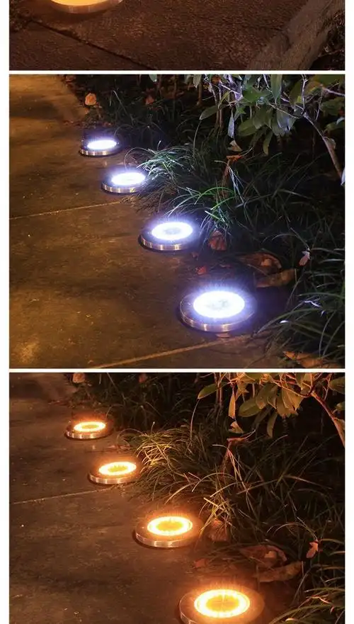 太阳能地埋灯户外庭院插地灯led室外防水花园别墅景观装饰草坪灯8led