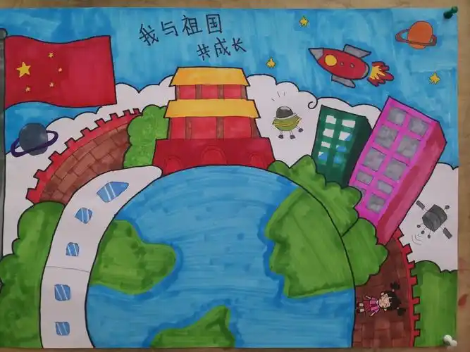 绘大美河山 庆祖国华诞━东史端中学举办"我与祖国共成长"绘画作品展