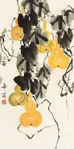 0314 葫芦图 镜心 设色纸本