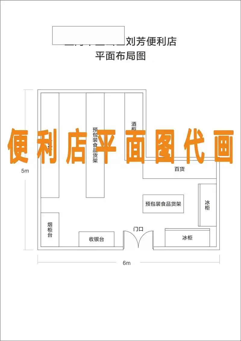 便利店小超市平面图代画.#布局图平面图 #代画 #经营许可证 - 抖音