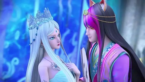 精灵梦叶罗丽:颜爵和冰公主甜甜的同框图,冰公主个人美图也走一波