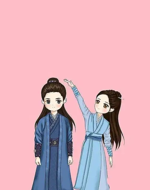 当锦衣之下中的任嘉伦谭松韵变成小漫画真的好卡哇伊笑了