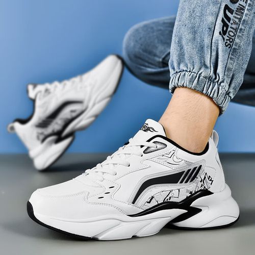 炫步特大码男鞋45 46 4748冬季运动鞋跑步休闲鞋加大加肥宽头松皮棉鞋