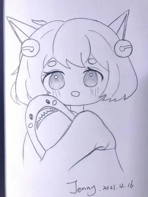 no94手绘临摹卡通动漫人物头像控笔手绘