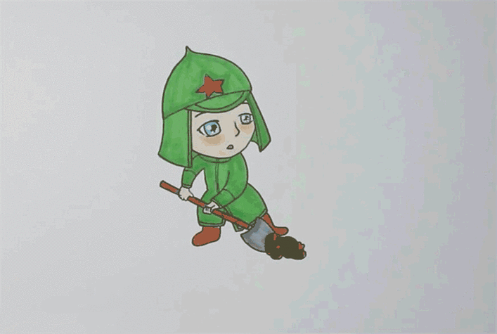 钢铁是怎样炼成的保尔的简笔画