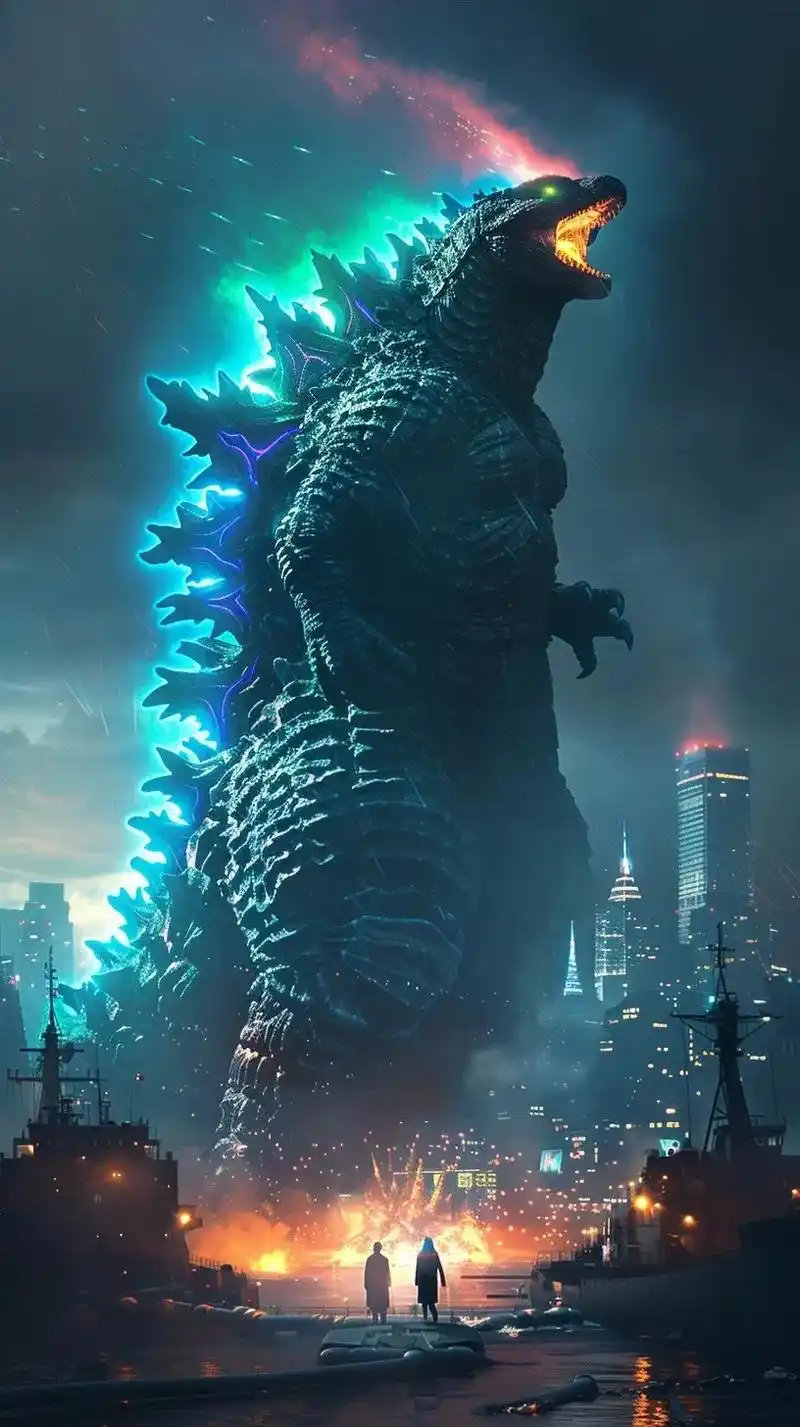 那什么颜色的哥斯拉最强呢?(尺寸可做壁纸)#a - 抖音