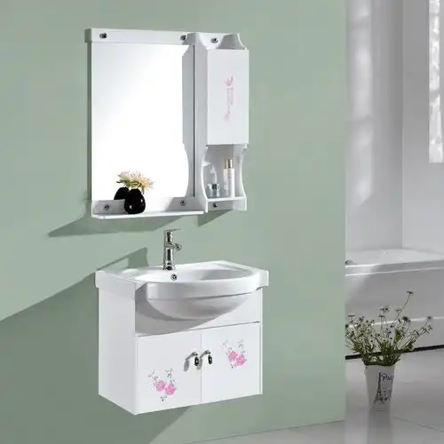 简约时尚60公分pvc洗脸盆浴室柜卫浴柜组合