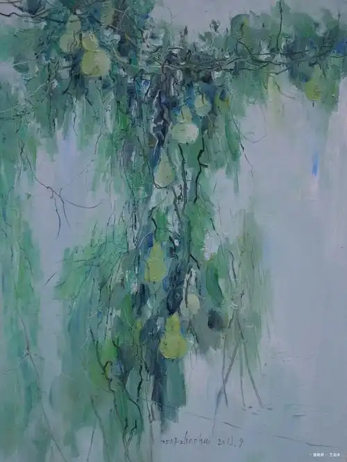 葫芦——绿意,曾朝辉, 2015年布面油画 | 衍艺圈 - topart.