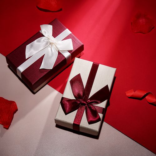 木生花装口红的小礼盒精美丝带包装盒装唇膏香水礼品生日小礼物盒