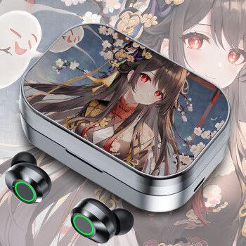 原神蓝牙耳机胡桃联名周边 可莉联动无线雷电将军定制动漫二次元 胡桃