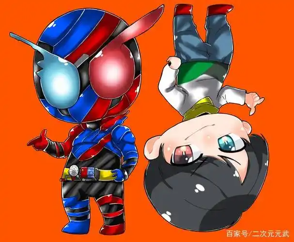 小伙手绘q版《假面骑士build》,你喜欢龙小子还是天才兔