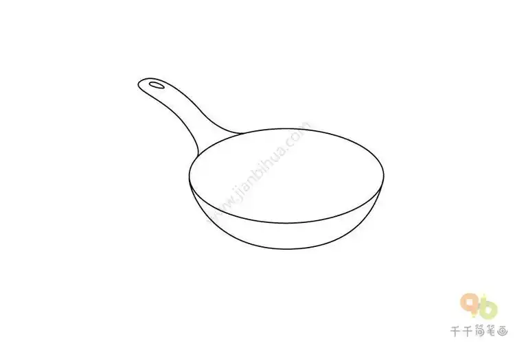 平底锅简笔画怎么画