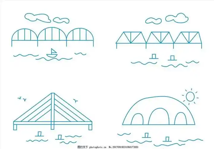 桥的简笔画 桥的简笔画图片大全
