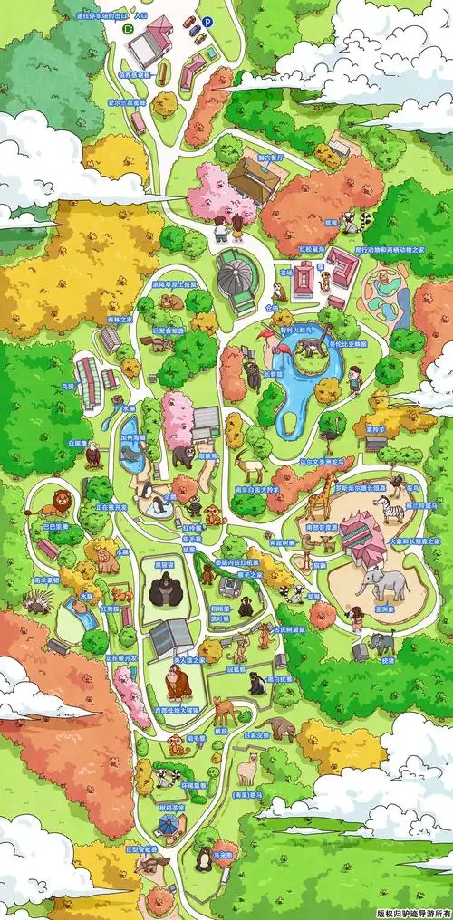景区手绘地图汇总-动物园篇
