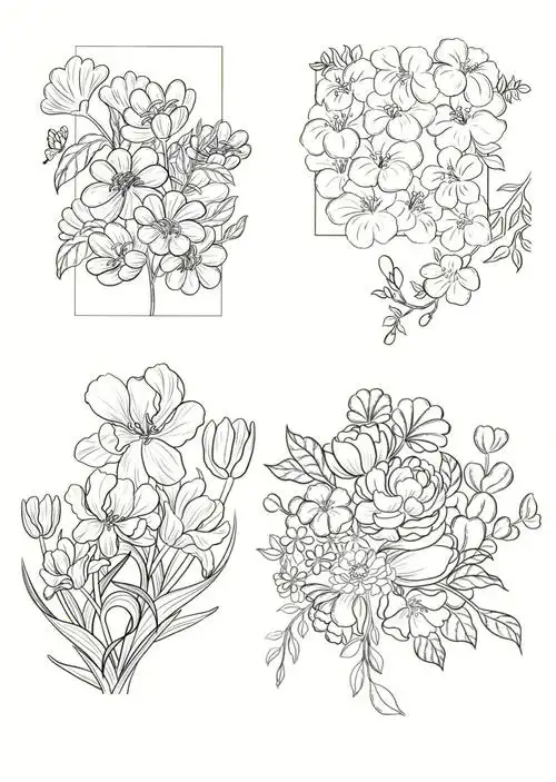 ipad插画手控练习植物花卉临摹