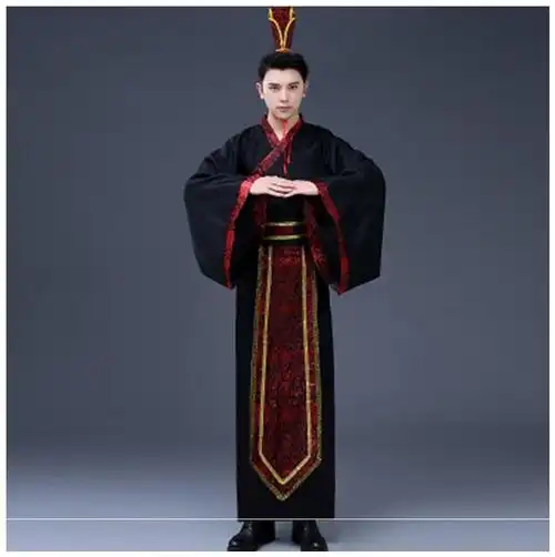 男装古装服装男汉服直裾夏季男生中国改良长袍男士生