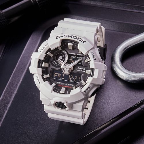 香港直邮卡西欧casio手表防水运动多功能白色电子表日韩腕表