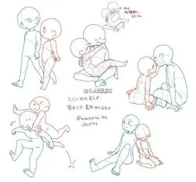 绘制绘画q版的动作参考,动漫q版具可爱又有趣,让人有喜爱的感觉,值得