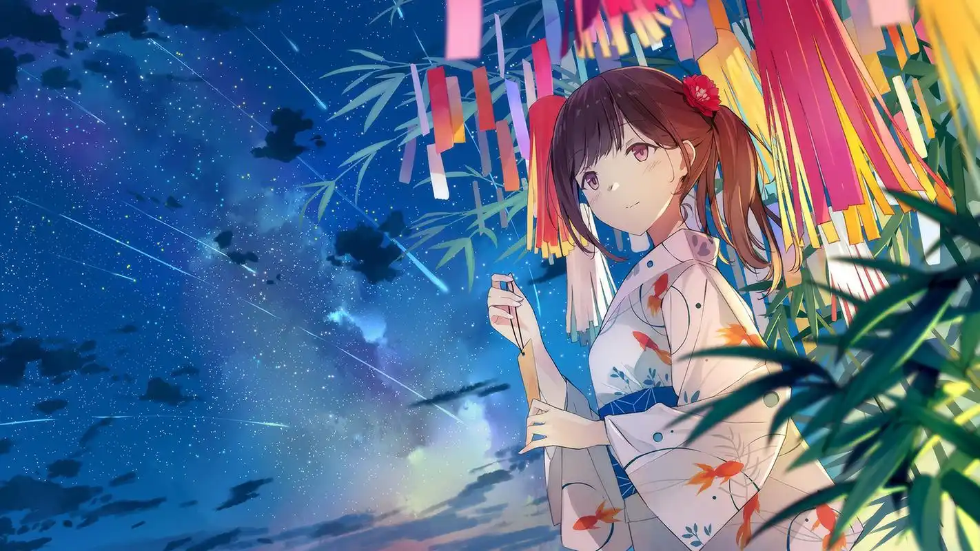 唯美动漫美女插画桌面壁纸