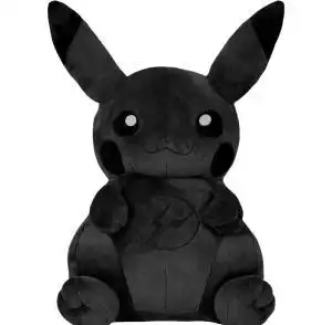 正版藤原浩闪电联名暗黑皮卡丘毛绒公仔黑色比卡丘玩偶生日礼物女