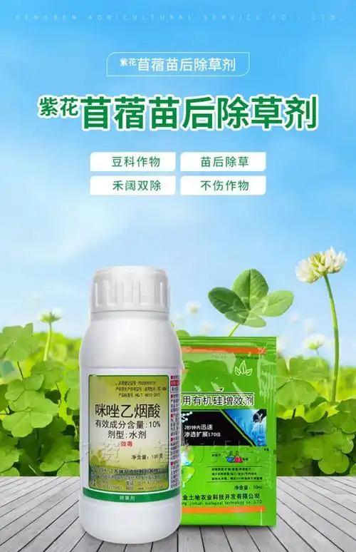 紫花苜蓿白三叶草草坪车轴草黄芪耆甘草田地专用灭打杀除草剂农药5套