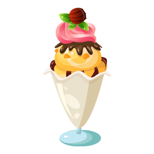 卡通巧克力冰淇淋
