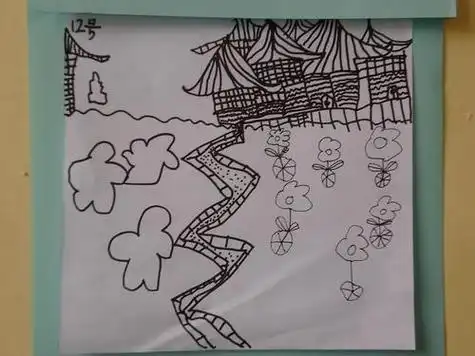 儿童简笔画城隍庙