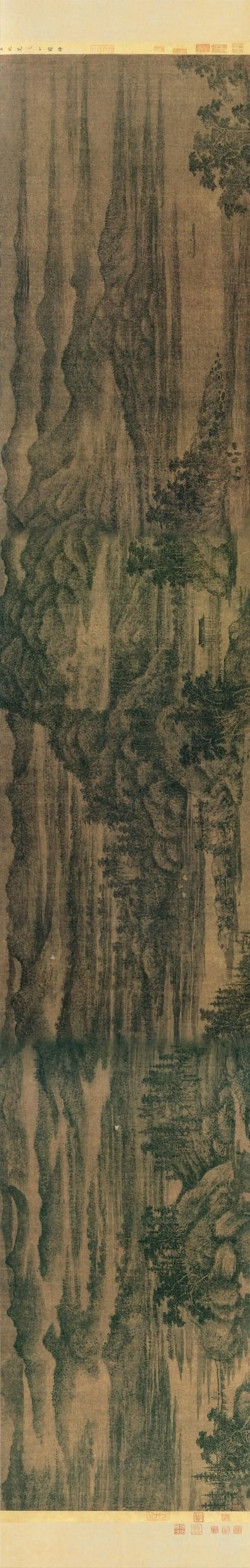 细看山水画,董源《夏景山口待渡图》《潇湘图》《夏山图》