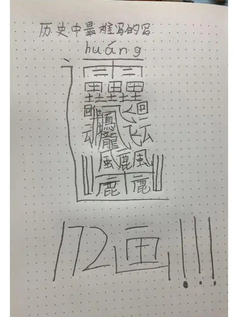 历史中最难写的字!竟然高达172画!