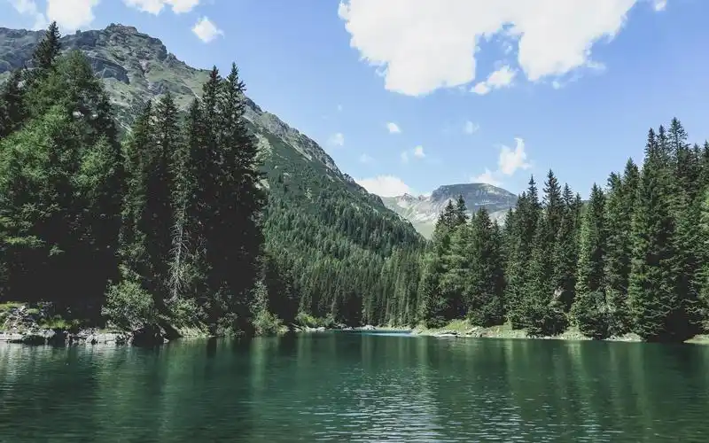 唯美清澈的湖泊风景