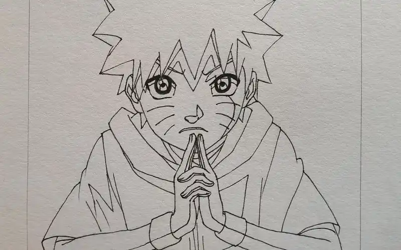 手绘动漫火影忍者鸣人,教程超简单,一起来画画吧