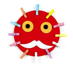 幼儿园区域活动小班益智区夹夹子练习儿童手工diy自制玩教具材料