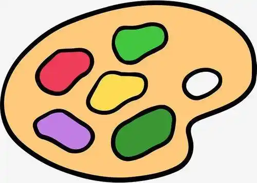 调色板简笔画图片【动画步骤】调色盘简笔画调色板简笔画彩色简笔画