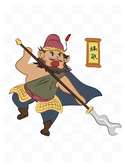 简约卡通q版三国刘备五虎将人物矢量元素