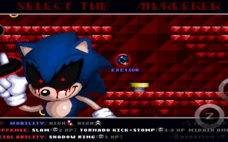 索尼克exe大逃杀血之宫殿mod手机版流程!