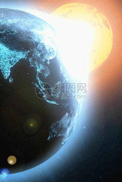 转动的地球h5动态背景素材