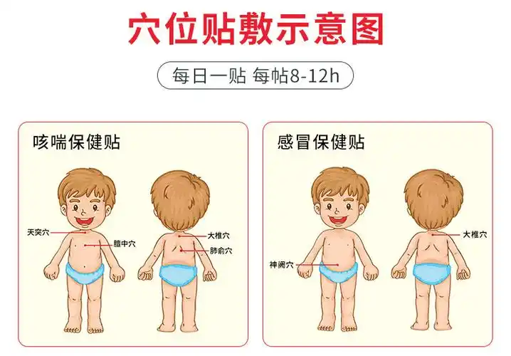 感冒流涕宝宝保健贴 咳嗽小儿肚脐贴 蜂蜜按摩推拿店穴位敷贴