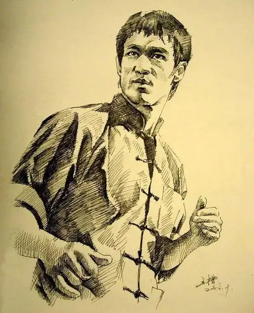 李小龙-素描图集图片_儿童素描_少儿图库_中国儿