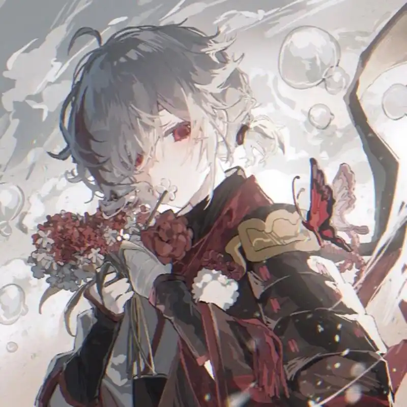 原神枫原万叶 动漫头像 "我很喜欢枫叶,可惜枫叶红时总多离别.