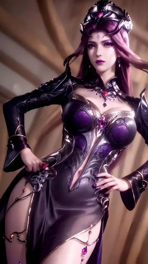 国漫斗罗大陆比比东22g ai图集绘画动漫二次元手机电脑高清壁纸