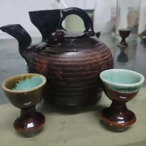 老酒壶老式镇宅怀旧鸭嘴壶酒燎子温酒瓦罐陶酒壶烫酒壶烧酒暖酒壶