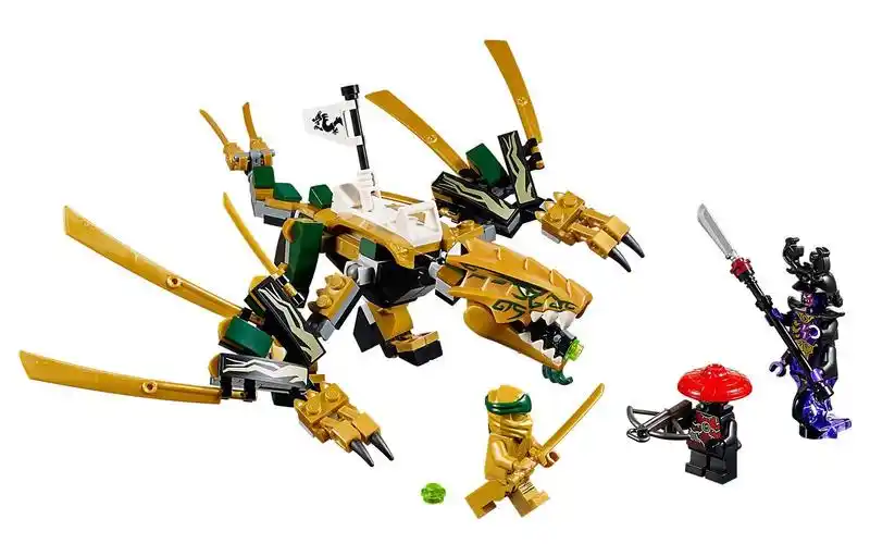 乐高 lego 70666 幻影忍者 黄金飞龙 拼搭搬砖视频