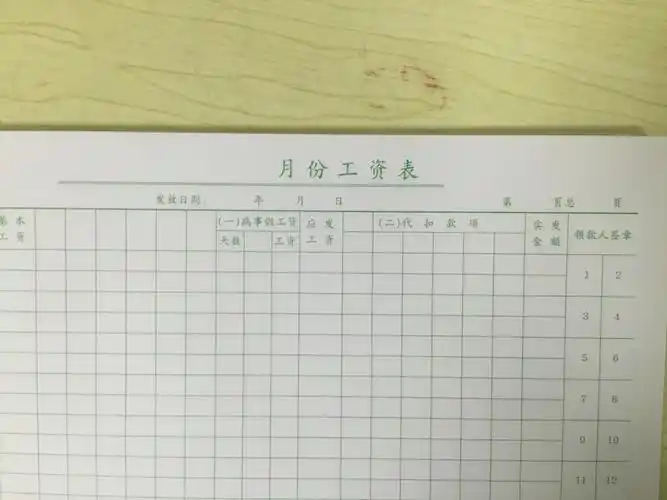 包邮工资单流水单工资表青联 121 工资发放表1本 约65张 60克双胶