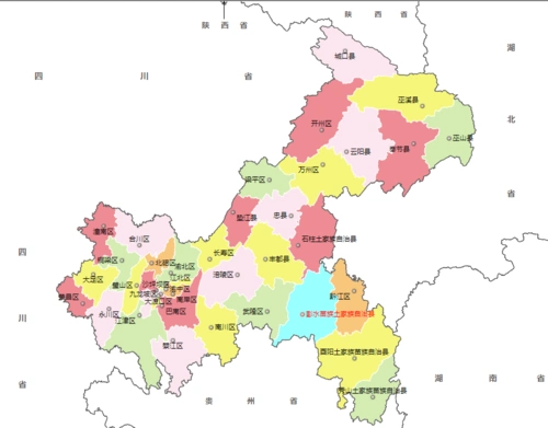 重庆行政区划图