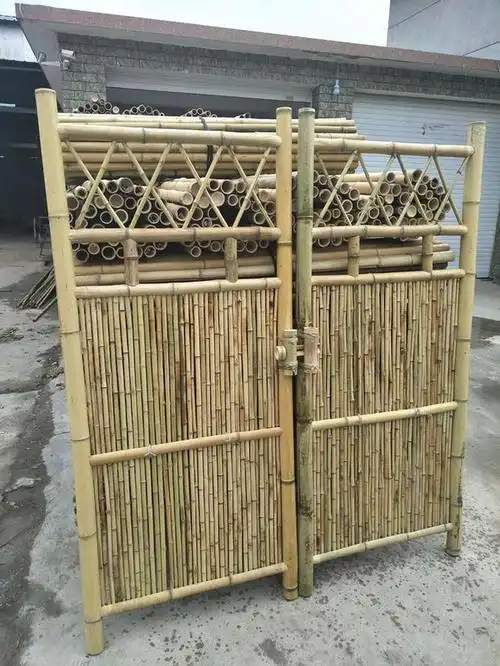 竹栅栏竹门花园篱笆门菜园门订做款式